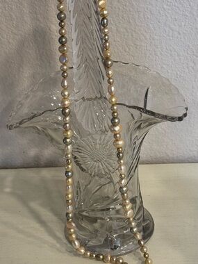 Vintage Freshwater Baroque Pearl Necklace Multi-Color